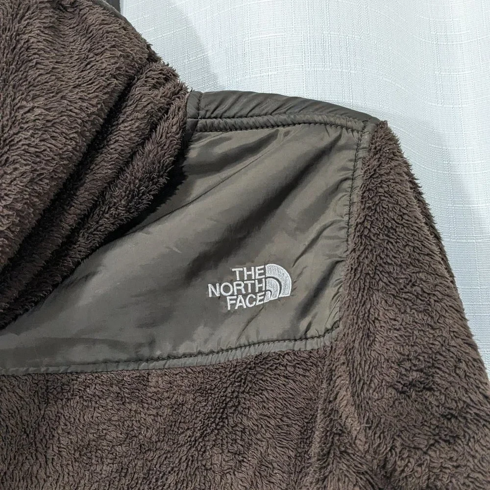 The North Face Oso Fleece Hoodie Jacket Brown Girls Size L EUC - Picture 8 of 10